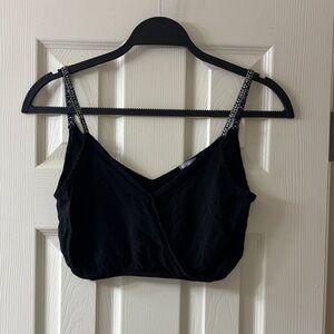Charlotte Russe Black Top with Colorful Straps